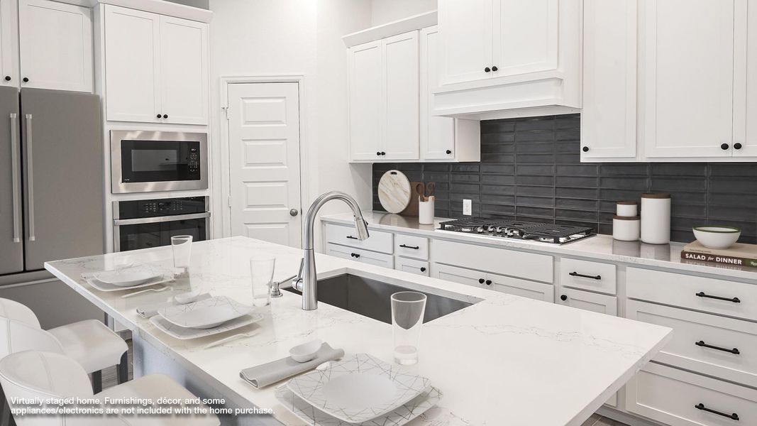 Furnished interior view inside a new home in Crosswinds 40', Kyle (Image 5).