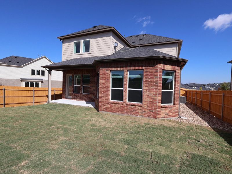 Exterior details and patio area of a home in Marble Creek Crossing, Austin (Image 20). Exterior details and patio area of a home in Marble Creek Crossing, Austin (Image 20).