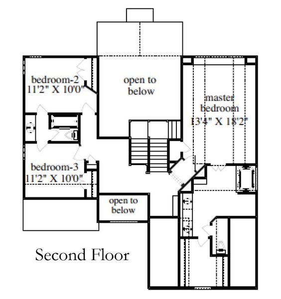 2D floor plan layout for the The Hayden by Bamford and Company in Rowland Springs, Cartersville, GA (Image 5).