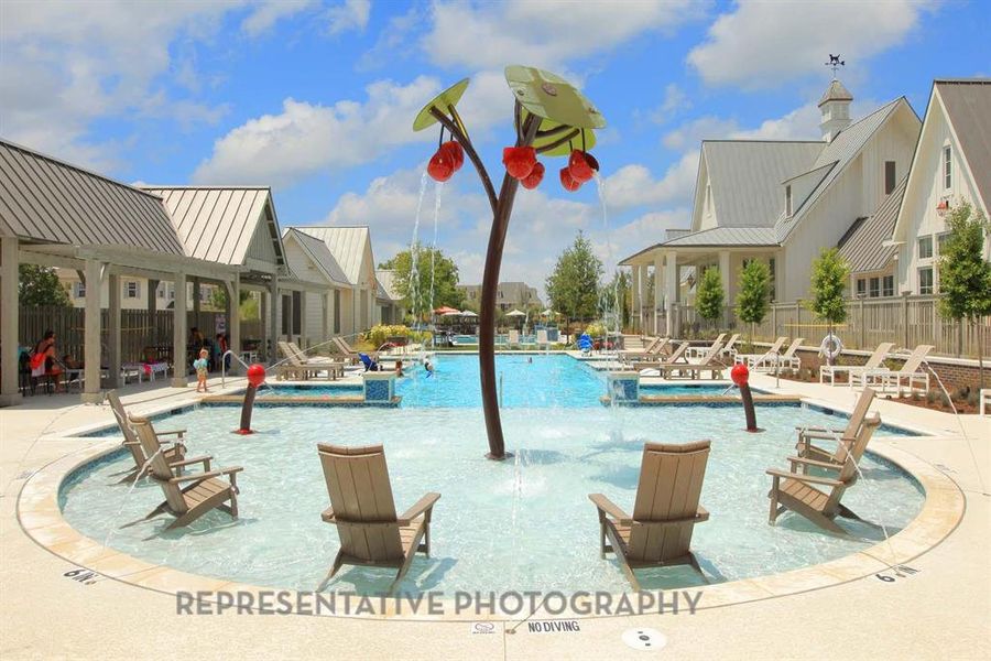 Community amenities in Pecan Square: 50ft. lots, Northlake (Image 7). Community amenities in Pecan Square: 50ft. lots, Northlake (Image 7).