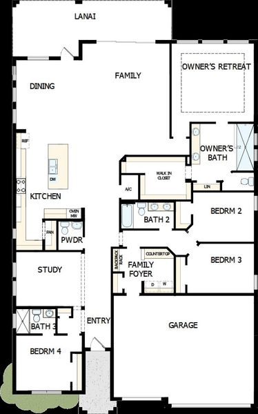 2D floor plan layout of this home in Palmera Wellen Park - Classic Series, Venice, FL (Image 2).