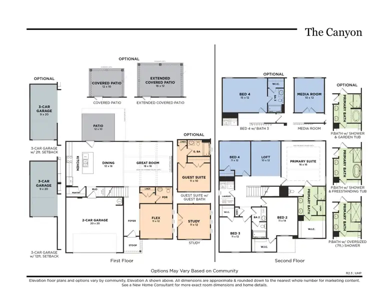 The Canyon with Optional 3-Car Garage (R2.3)