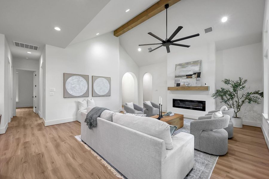 Furnished interior view inside a new home in , Willis (Image 17).