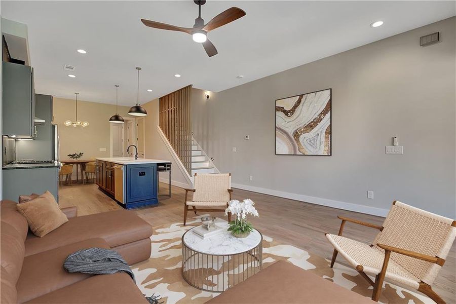Furnished interior view inside a new home in , Atlanta (Image 28).