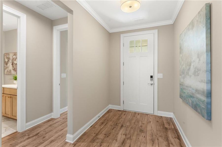Spacious, unfurnished interior of a new home in The Courtyards at Post Road, Cumming (Image 22).