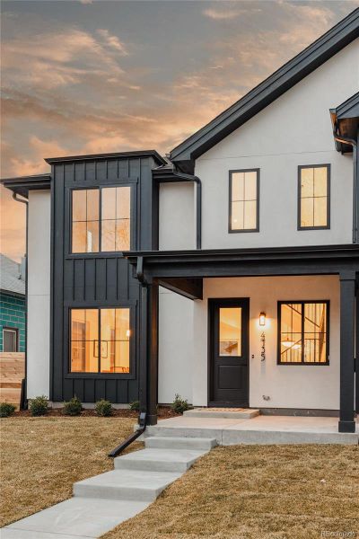 Front exterior of a new home in , Denver, CO, highlighting curb appeal (Image 1). Front exterior of a new home in , Denver, CO, highlighting curb appeal (Image 1).