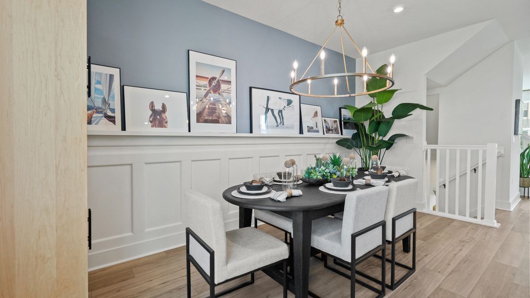 Representative furnished interior of a home built from the Lantana End Unit by DRB Homes in Parkview at Hamlin, Winter Garden (Image 30).