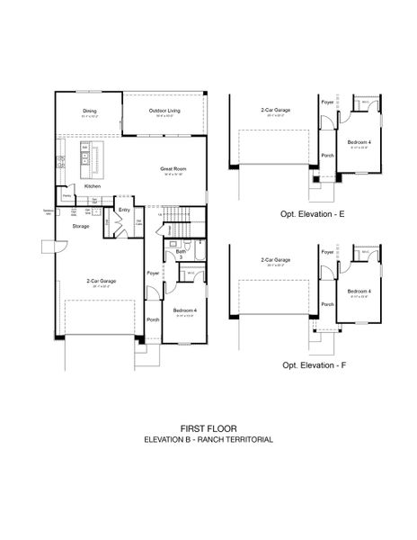 2D floor plan layout of this home in Estrella, Goodyear, AZ (Image 3).