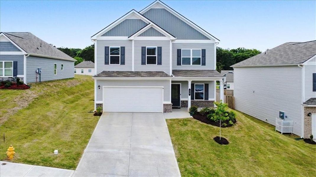 Front exterior of a new home in Arrington, Adairsville, GA, highlighting curb appeal (Image 2).