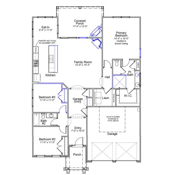 2D floor plan layout of this home in Brayden, Advance, NC (Image 3).