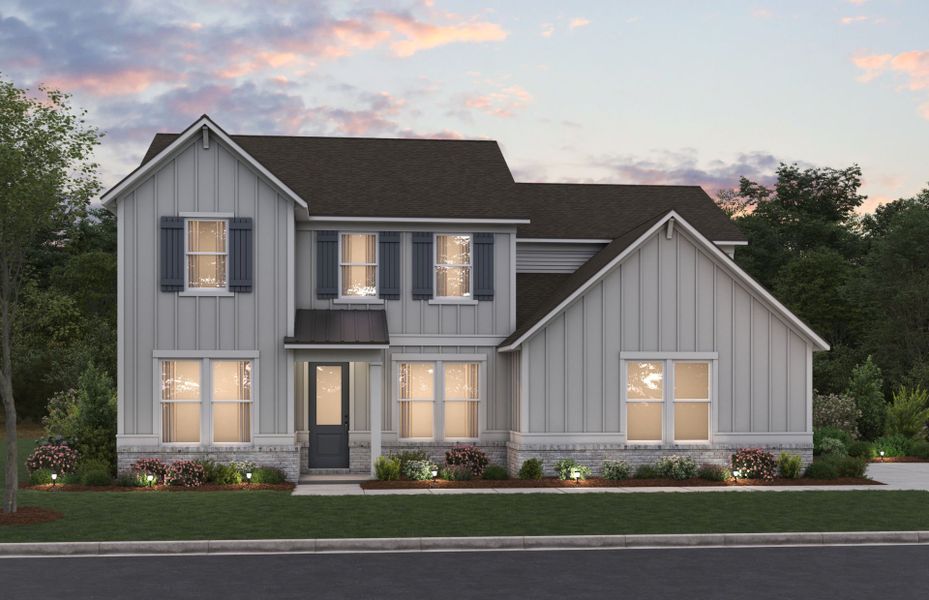 Representative exterior photo of a completed home built from the Foxwood by Pulte Homes in Windsor Court, Fayetteville, GA (Image 8).