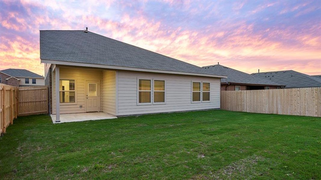 Rear Elevation - All Home and community information, including pricing, included features, terms, availability and amenities, are subject to change at any time without notice or obligation. All Drawings, pictures, photographs, video, square footages, floor plans, elevations, features, colors and sizes are approximate for illustration purposes only and will vary from the homes as built.