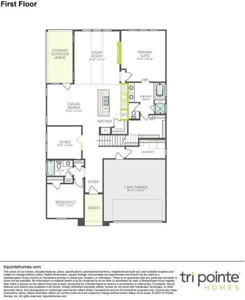 2D floor plan layout of this home in Woodson’s Reserve, Spring, TX (Image 4).