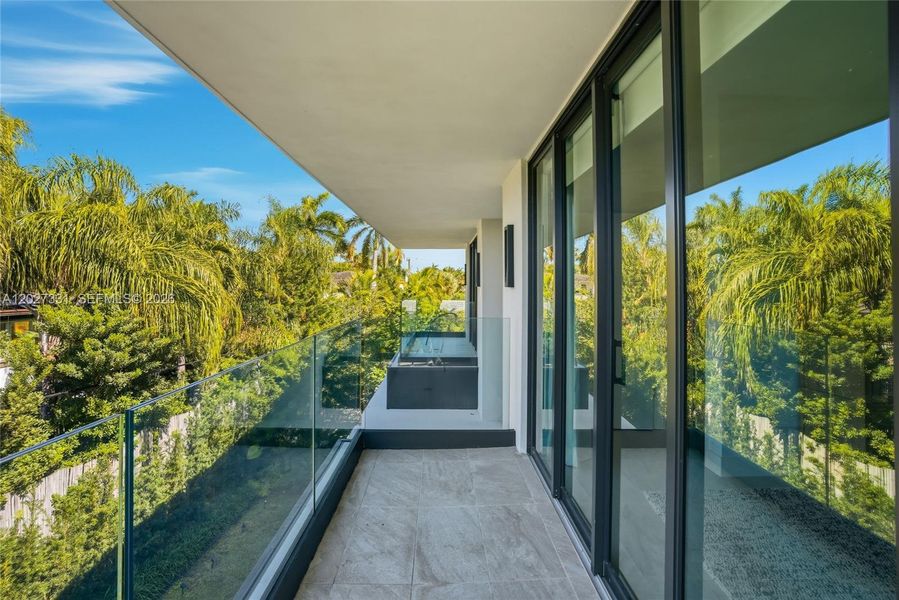 Exterior details and patio area of a home in , Miami Beach (Image 4). Exterior details and patio area of a home in , Miami Beach (Image 4).