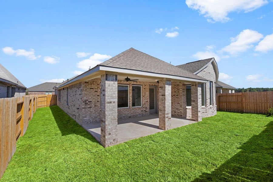 Exterior details and patio area of a home in , Spring (Image 2). Exterior details and patio area of a home in , Spring (Image 2).
