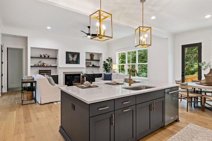Furnished interior view inside a new home in White Post on Lake Lanier, Gainesville (Image 11). Furnished interior view inside a new home in White Post on Lake Lanier, Gainesville (Image 11).