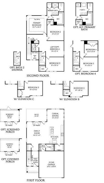 2D floor plan layout of this home in Wildcat Chase, Summerville, SC (Image 5).