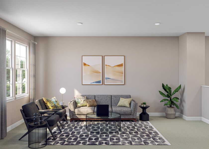 Representative furnished interior of a home built from the Martin by Tri Pointe Homes in Oakhill Reserve, Tomball (Image 15).