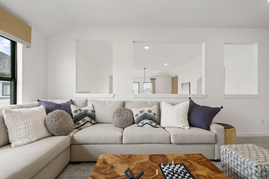 Furnished interior view inside a new home in Harvest Green 50', Richmond (Image 33).