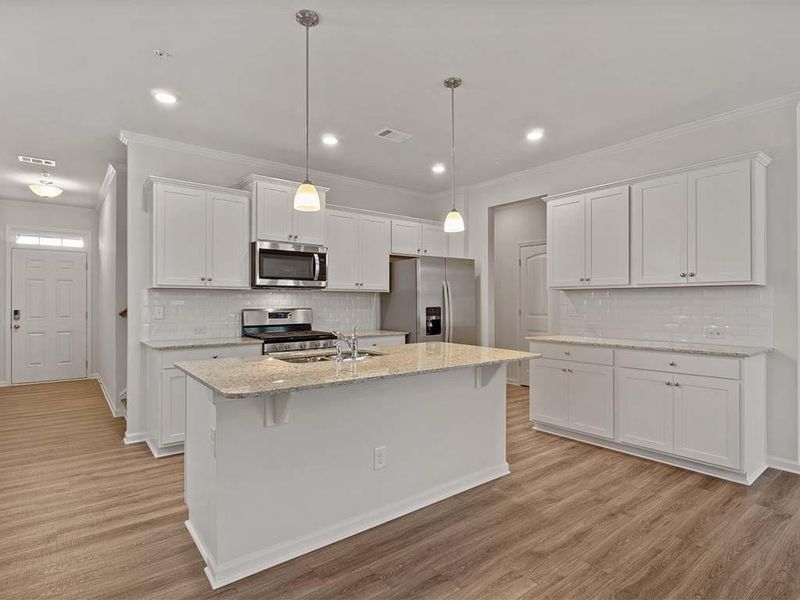 Furnished interior view inside a new home in Greyton Springs Place, Buford (Image 5). Furnished interior view inside a new home in Greyton Springs Place, Buford (Image 5).