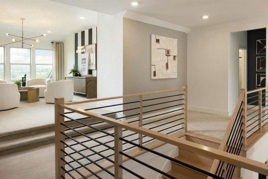 Photo of Pulte model home with same floor plan, not of actual home listed.