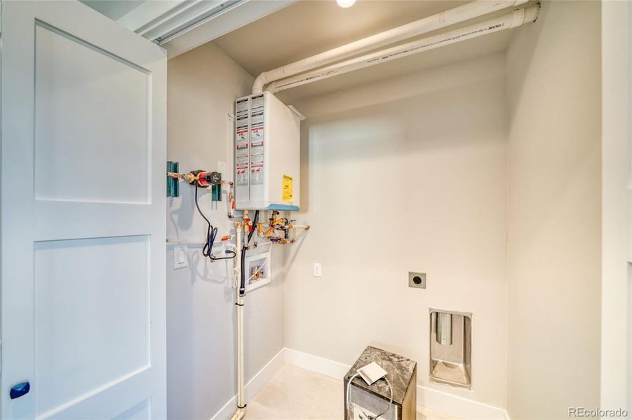 On Demand Hot Water & Laundry Closet