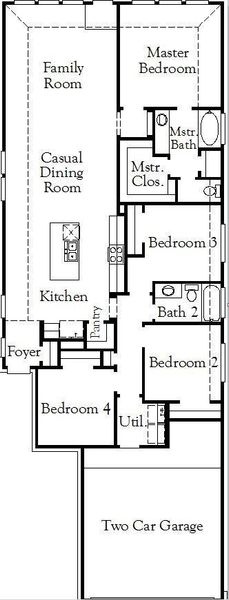 2D floor plan layout of this home in Bridgeland, Cypress, TX (Image 2). 2D floor plan layout of this home in Bridgeland, Cypress, TX (Image 2).