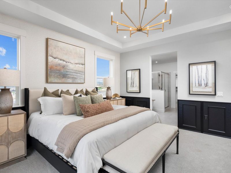 Representative furnished interior of a home built from the Tenley by Lokal Homes in Jackson Creek, Monument (Image 13).