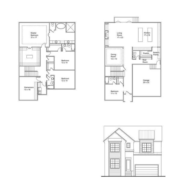 2D floor plan layout of this home in , Bellaire, TX (Image 3).