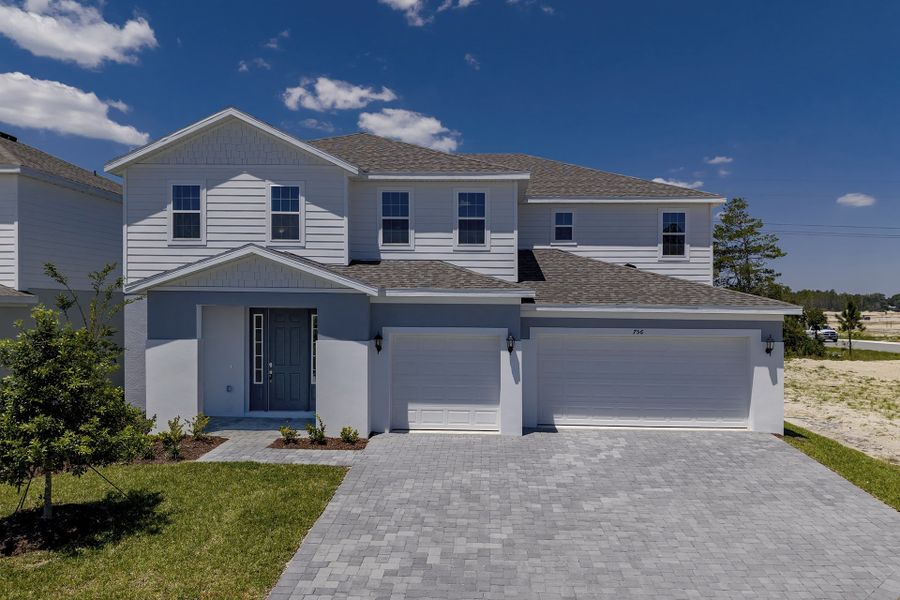 Front Exterior View of a Modern Central Florida Home