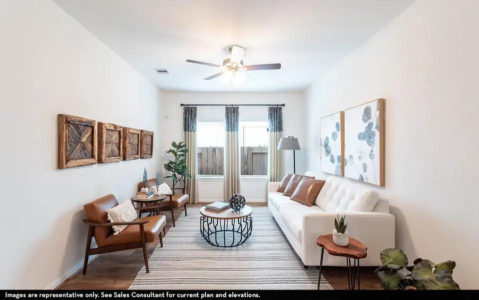 Furnished interior view inside a new home in The Pines at Seven Coves, Willis (Image 3).