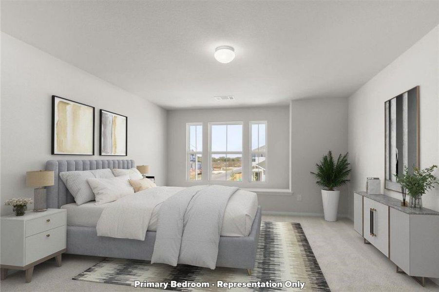 Upstairs primary bedroom representative photo