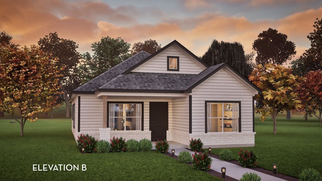 Representative exterior photo of a completed home built from the Emerald by CastleRock Communities in Brooklands, Hutto, TX (Image 2).