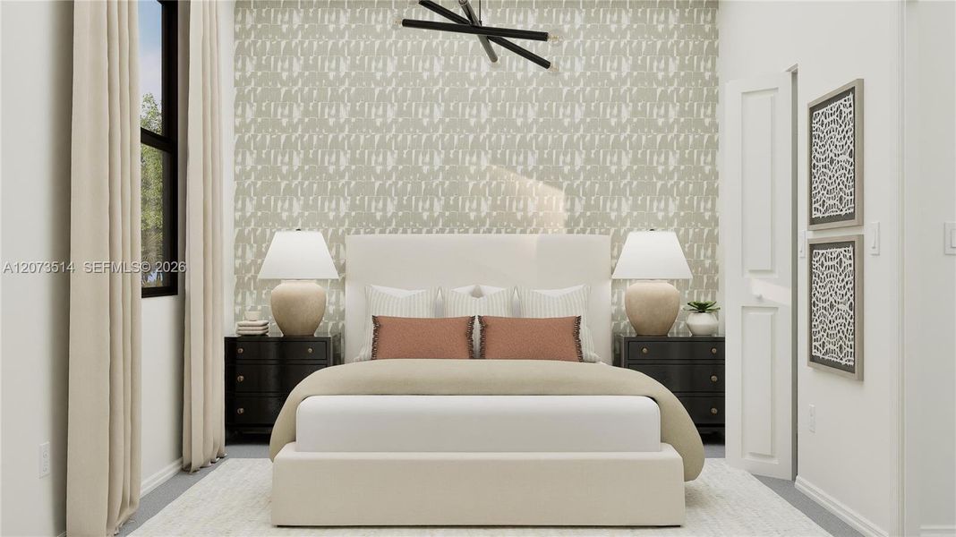 Furnished interior view inside a new home in Pineland Crest, Miami (Image 13).