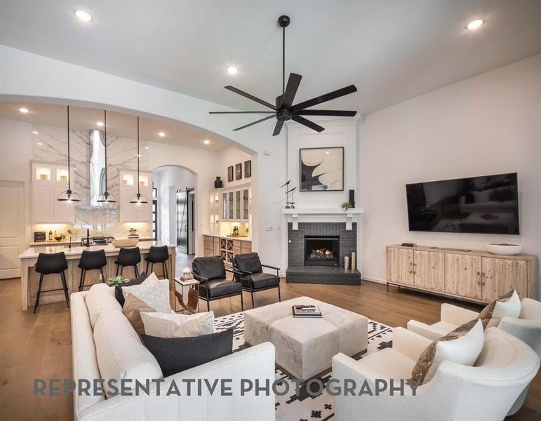 Furnished interior view inside a new home in Mustang Lakes, Celina (Image 9).