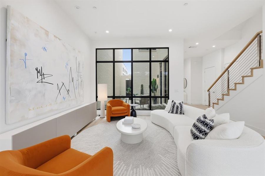 Furnished interior view inside a new home in , Dallas (Image 19).