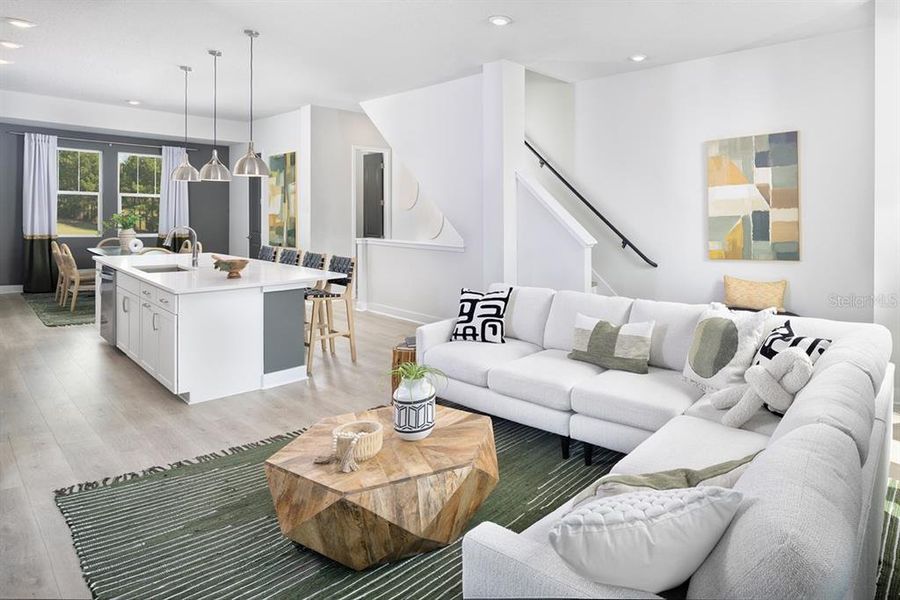 Furnished interior view inside a new home in Apex at Seminole Heights, Tampa (Image 5).