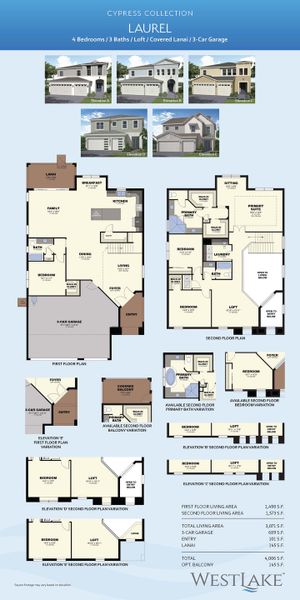 2D floor plan layout for the Laurel by Minto Communities in Westlake, Loxahatchee, FL (Image 3). 2D floor plan layout for the Laurel by Minto Communities in Westlake, Loxahatchee, FL (Image 3).