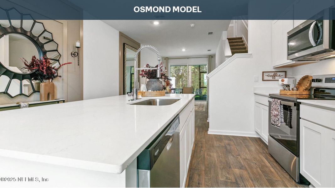Furnished interior view inside a new home in Cordera Townhomes, St. Augustine (Image 4).