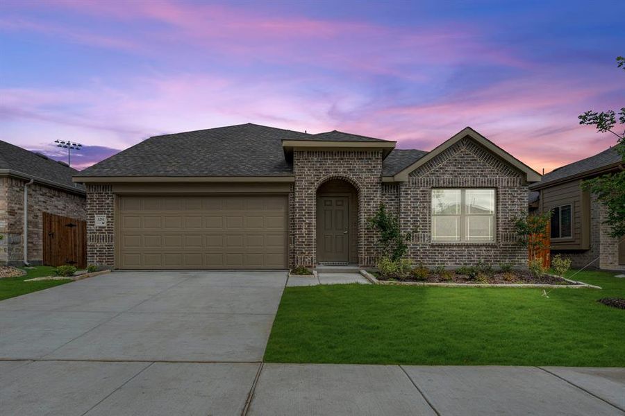 Front exterior of a new home in Heartland Elements, Crandall, TX, highlighting curb appeal (Image 25). Front exterior of a new home in Heartland Elements, Crandall, TX, highlighting curb appeal (Image 25).