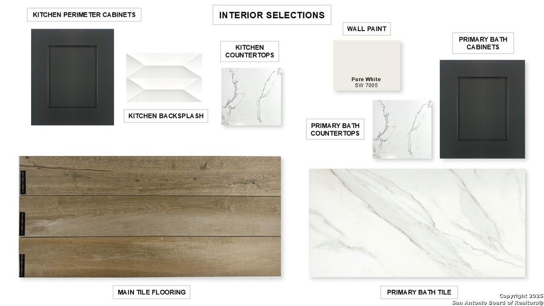 Sample of building materials used in homes in Corley Farms 50', Boerne (Image 24).