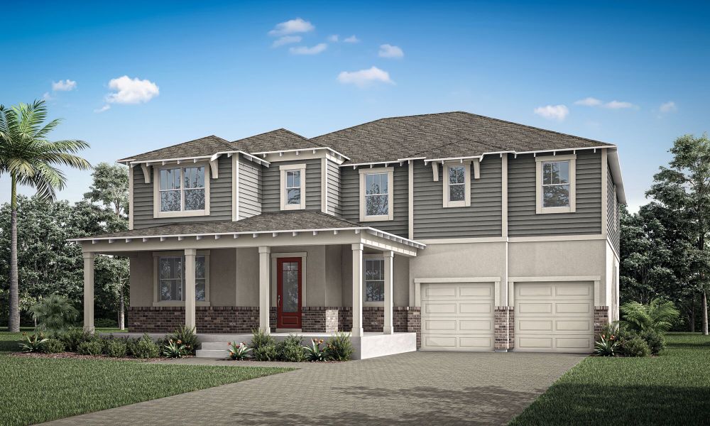 Representative exterior photo of a completed home built from the Great Basin by Mattamy Homes in Rainwood, Groveland, FL (Image 1).