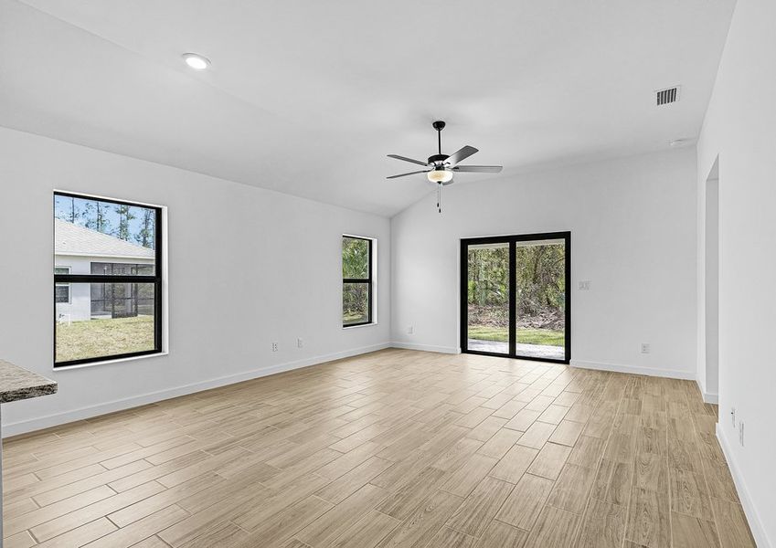 Never miss a moment in the open entertainment area