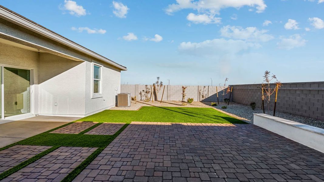 Exterior details and patio area of a home in Desert Moon Estates, Buckeye (Image 3).