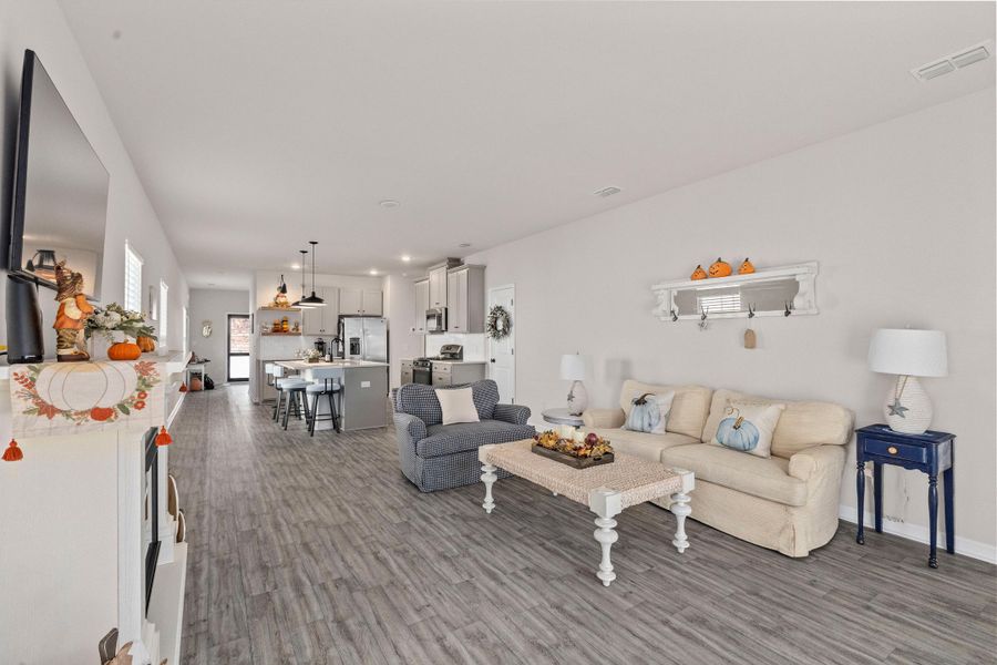 Furnished interior view inside a new home in K. Hovnanian's® Four Seasons at Lakes of Cane Bay, Summerville (Image 19). Furnished interior view inside a new home in K. Hovnanian's® Four Seasons at Lakes of Cane Bay, Summerville (Image 19).