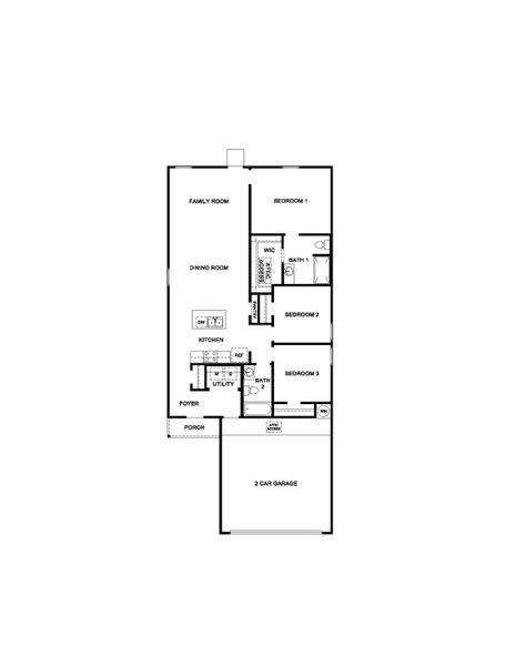 2D floor plan layout for the Barton by D.R. Horton in Wilkins Valley, Brenham, TX (Image 3). 2D floor plan layout for the Barton by D.R. Horton in Wilkins Valley, Brenham, TX (Image 3).