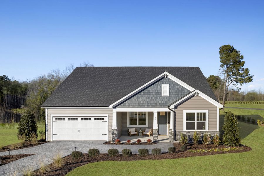 Representative exterior photo of a completed home built from the Clearwater by Mattamy Homes in Seagrass Landing, Lillington, NC (Image 25).
