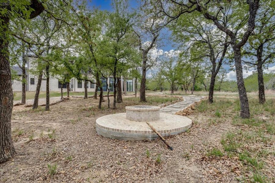 View of backyard and f