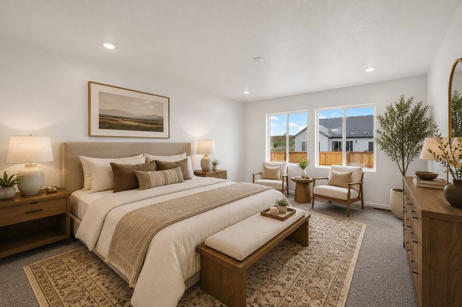 Furnished interior view inside a new home in Trailstone, Arvada (Image 4).