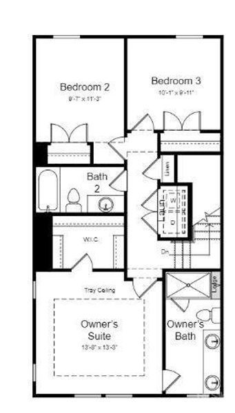 Structural options include: linear fireplace, storage at second floor, full bath on first floor, shower ledge in owner's bath, sky terrace.